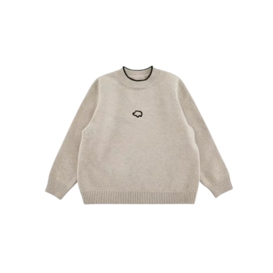 Light khaki hippo sweater 